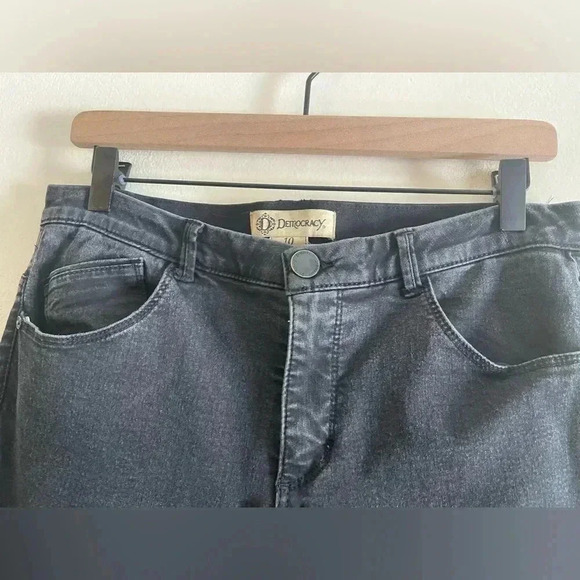 DEMOCRACY High Waisted Skinny Jeans Size 10 Black Washed Color - Picture 5 of 10